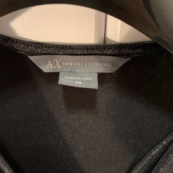 A/X Armani Exchange Silver Metallic Ruched/Gathered Dress - Picture 2 of 4